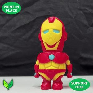 Cute Wiggle Iron Man – Articulated Print-in-Place Desk Toy by VogMan