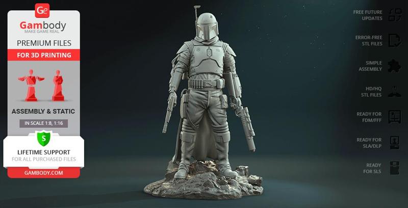 Boba Fett 2022 STL Files for 3D Printing | Assembly Model