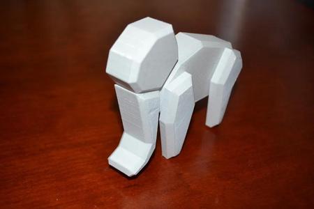 Magnetic Low Poly Elephant