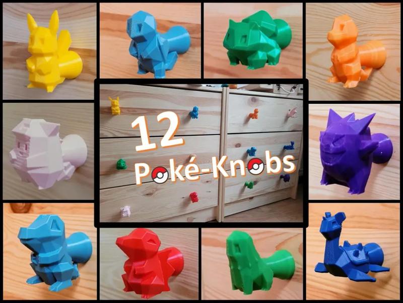 Low-Poly Pokemons – A Door Knob Collection