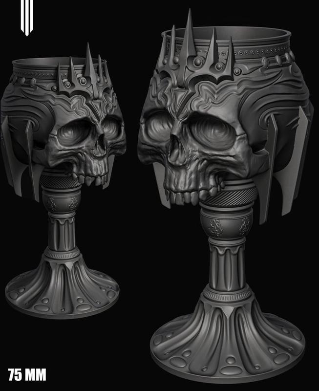 Throne of the Damned – Gothic Skull Goblet (Free)