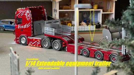 1/14 Equipment trailer (Extendable)
