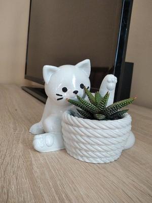 Cute Cat Planter for Succulents – 3D Printable Model