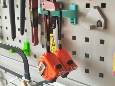 Square Hole Pegboard – Single Long Hook