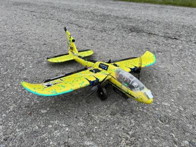DIY yellow rc plane / бомжелет