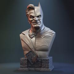 Batman vs Joker Bust STL Files for 3D Printing | Assembly Model