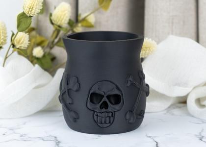 Skull & Crossbones Vase for Gothic and Dark Decor