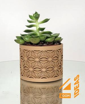Succulent Planter Japanese Style – Hemp Leaves/Asanoha V1