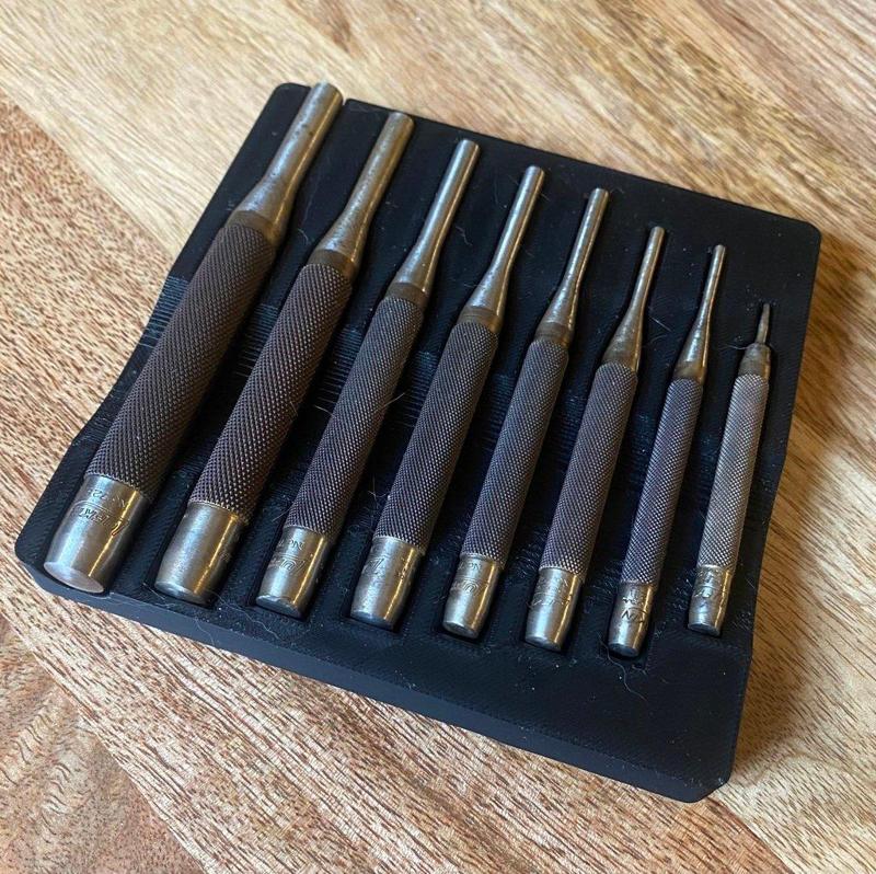Gridfinity 3×3 Pin Punch Holder for Lufkin No. 72
