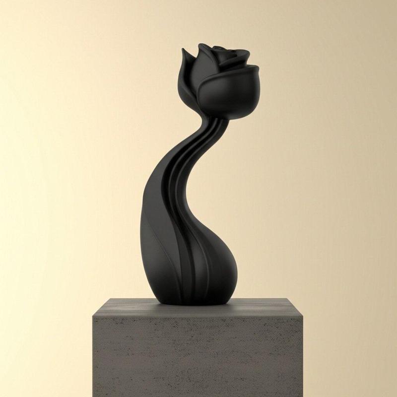 Rose Decor Modern Design Figure