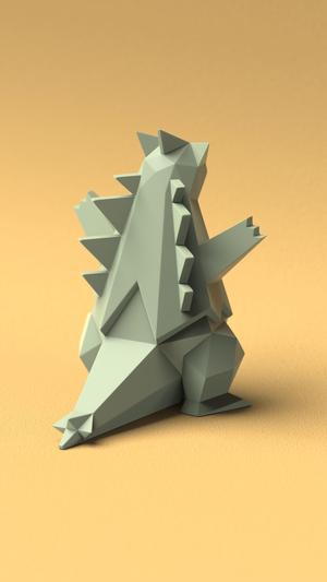 Low-poly Tyranitar