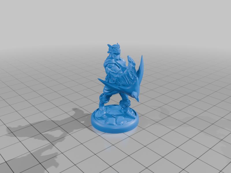 Tailed Dragonborn Barbarian weilding Usurper’s Thunder