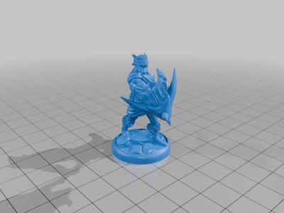 Tailed Dragonborn Barbarian weilding Usurper’s Thunder