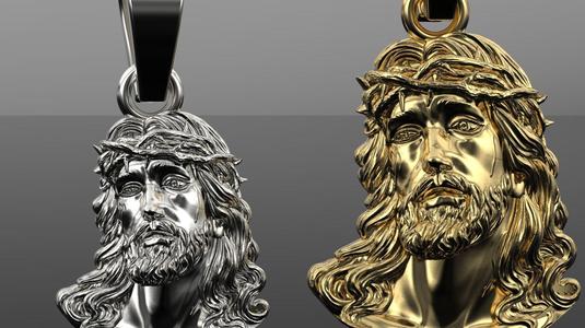 Jesus gold pendant