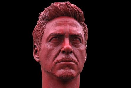 Tony Stark-Robert Downey JR Head