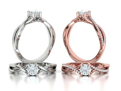 Penelope Solitaire Trellis Ring Collection 5mm stone