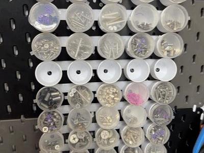 Pegboard screw organizer, very convenient to access, high storage density, only 40g