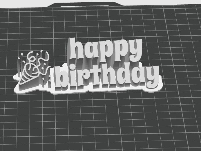 Happy birthday! name tag