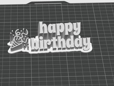 Happy birthday! name tag