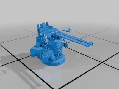 Bofors 40mm Twin Naval Mounted Anti-Aircraft Gun (US Navy)