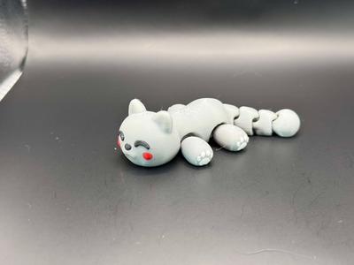 Cute Tiny Articulated Kawaii Cat with Paws
