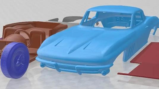 Chevrolet Corvette Stingray 1965 Printable Car