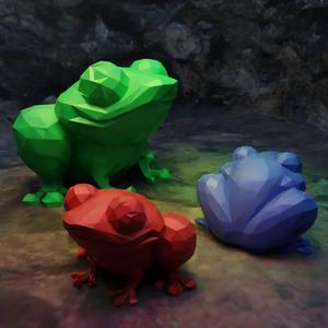 Ribbits the Simple Cute Low Poly Frog