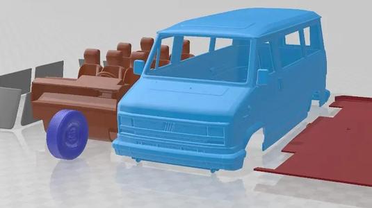 Fiat Ducato 1981 Printable Van