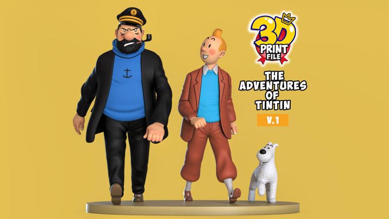 The Adventures of TINTIN 3D model Diorama v1