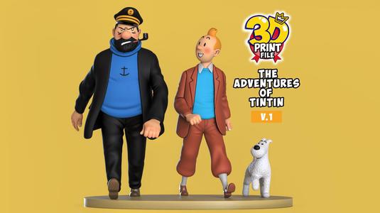 The Adventures of TINTIN 3D model Diorama v1