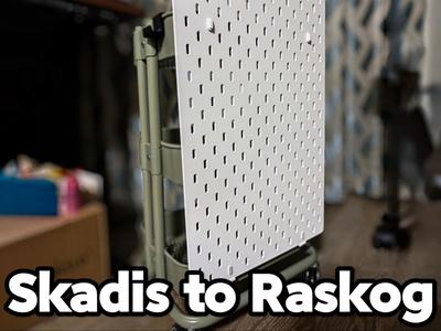 IKEA SKADIS Pegboard Fastener for IKEA RASKOG Utility Cart, Suitable for All Sizes, High Load-Bearing