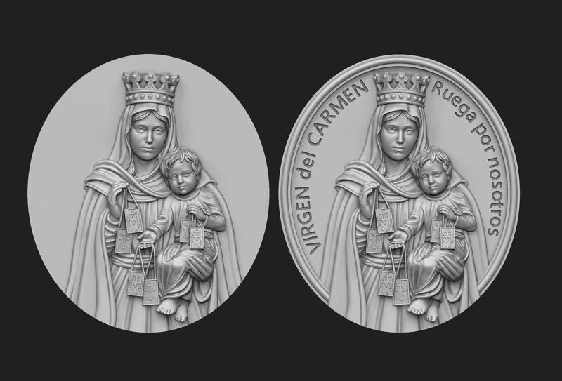 Virgen del Carmen Medallion Set