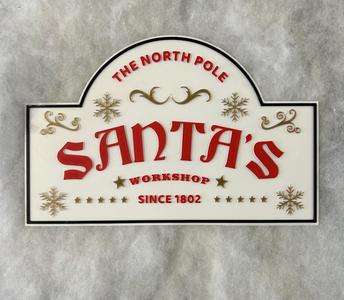 Santa Workshop sign