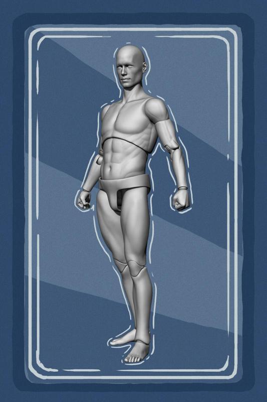 Articulated Slender Male Action Figure