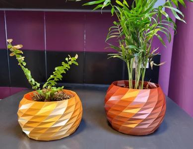 Polygonal planter for vase mode