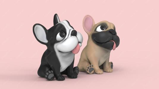 Cute Question French Bulldog STL for