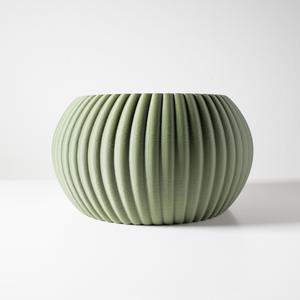 The Roni Planter Pot with Drainage Tray & Stand: Modern and Unique Home Decor for Plants