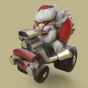 Hot Rod Santa