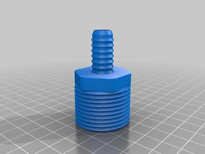 1-inch male thread to 1/2-inch hose