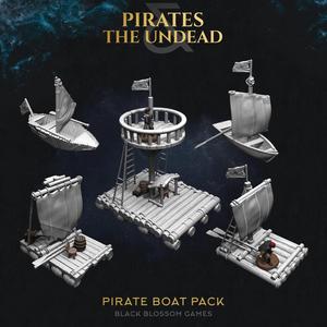 Pirate Boats Rafts Pack :: UMC 02 Pirates vs the Undead :: Black Blossom Games