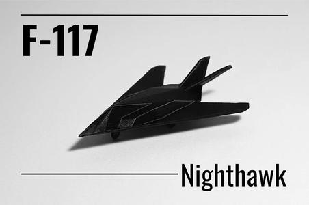 F-117 Nighthawk print-in-place micro stealth attack aircraft   