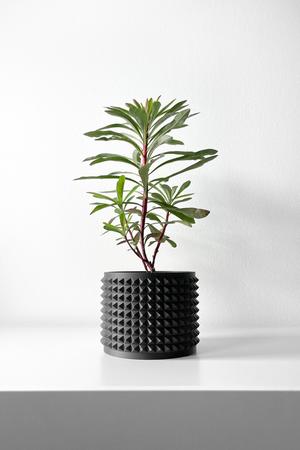 The Anver Planter Pot with Drainage | Tray & Stand Included | Modern and Unique Home Decor for Plants and Succulents  | STL File