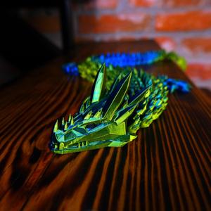 Articulated Ice Dragon – Print-in-Place | Flexi dragon | STL file for 3D Printing
