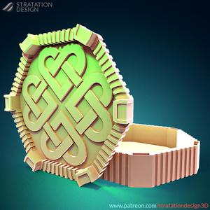 Celtic Shamrock Dice Box
