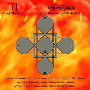 Elemental Dragons 42  Wall Display Plaque – Holds 5 Dragon Busts-