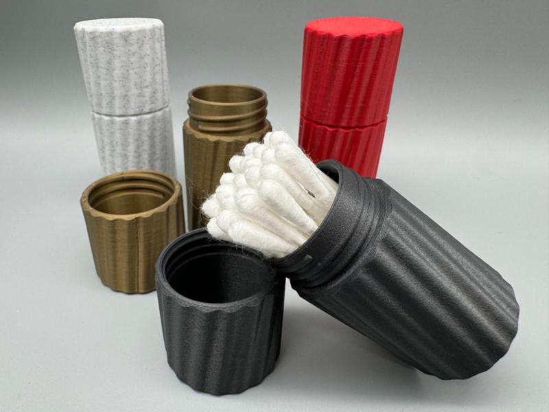Cotton swab travel container, elegantly designed case