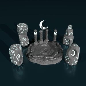 Magical Nightwell and Runic Stones