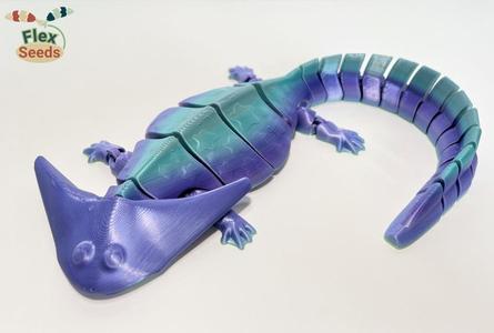 Flexi Diplocaulus(print-in-place)