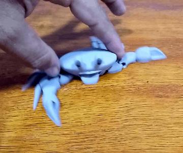 flexi print crab smiling
