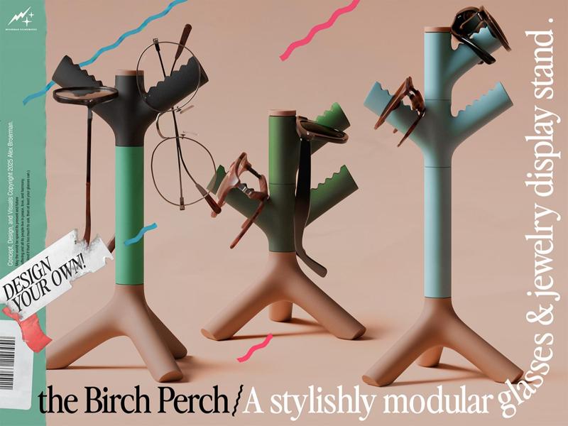 The Birch Perch: A stylish glasses display stand